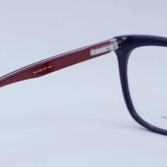 Moschino MOL506 0PJP00 Eyeglasses Blue 56mm Square Frame - Picture 4 of 9